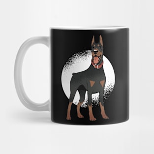 Beautiful Doberman Dog Standing Tall Mug